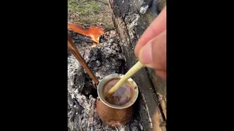 قهوه ترک در دل طبیعت