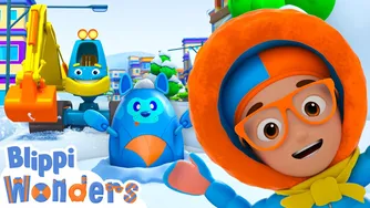 وقت رقص بیل‌مکانیکی برفی! ❄️ | Blippi Wonders — Moonbug Kids