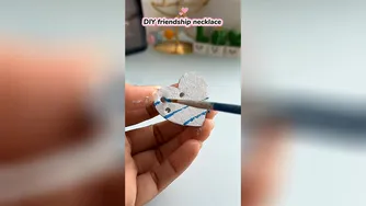Easy friendship necklace 💖✨ shorts art diy craft muktaartandcraft youtubes