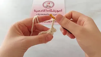 آموزش قلاب بافی آکادمینا - آموزش بافت دونه برف قلاب بافی / بافتنی طرح دانه برف
