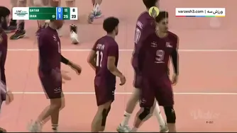 برتری ایران مقابل قطر | خلاصه بازی | قهرمانی والیبال مردان زیر ۲۰ سال آسیا ۲۰۲۴