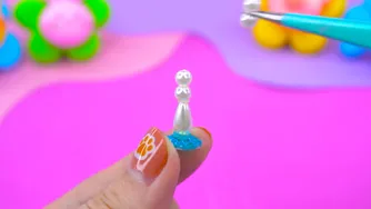 ساخت ویلای مینیاتوری صورتی با مقوا و خمیر | DIY