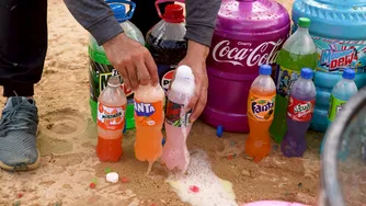 EXPERIMENT: Giant Balloons from Toothpaste Eruption with Cola, Fanta vs Mentos i