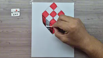 3d drawing easy on paper step by strep for beginner