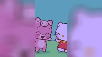 A game of rock🪨 paper📄 scissors✂️ with Hello Kitty! shorts hellokitty