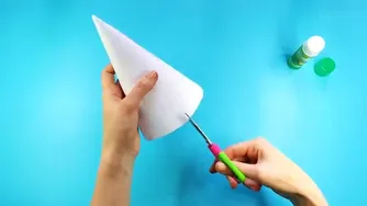 آموزش ساخت کاردستی مخروط با کاغذ یا مقوا