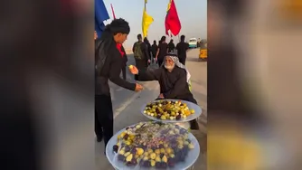 پذیرایی صلواتی از زائران امام حسین ع...#