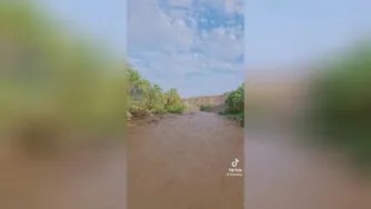 نمایی هوایی از ورود سیل