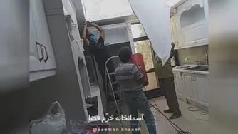 تصویر وکتور در آشپزخانه منزل مسکونی