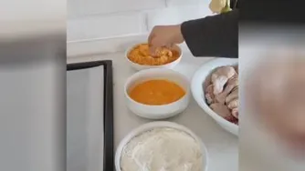 جوجه سوخاری با پودر چیپس