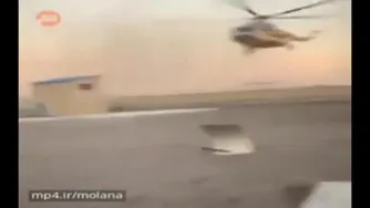 هلیکوپتر وزیر نیرو مراسم افتتاحیه را به هم زد