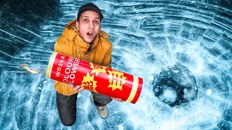ترقه بازی در دریاچه یخی! 🧨🥶