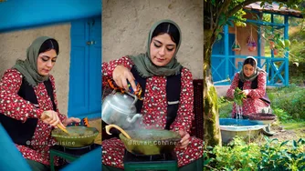 آشپزی با یک غذای محلی گیاهی خوشمزه به سبک روستایی🌿