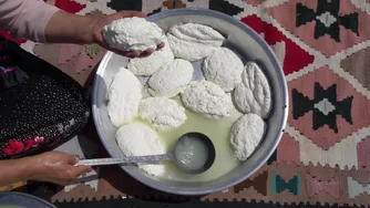 Nomadic Life in IRAN | Milking Cows, Making Fresh Cheese & Baking Bread