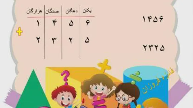 جمع در جدول ارزش مکانی