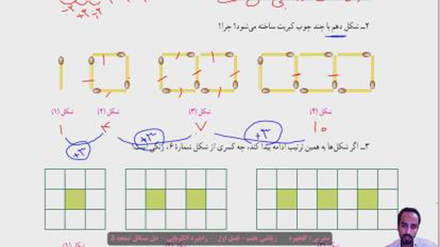 7005 - فصل اول - راهبرد الگویابی - حل مسائل ریاضی هفتم صفحه 5