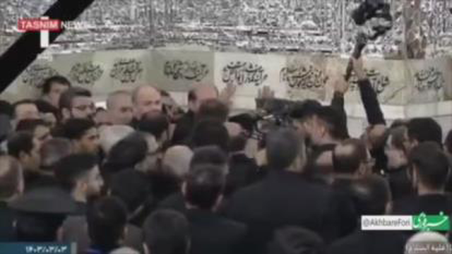 پیکر شهید جمهور در حرم مطهر امام رضا آرام گرفت