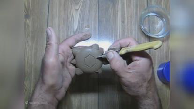 ساخت لاکپشت سفالی با استفاده از اشکال هندسی