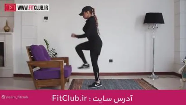 آموزش حرکت بدنسازی ترکیب استپ آپ پرشی و زانو بلند روی صندلی
