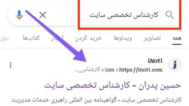 کارشناس تخصصی سایت