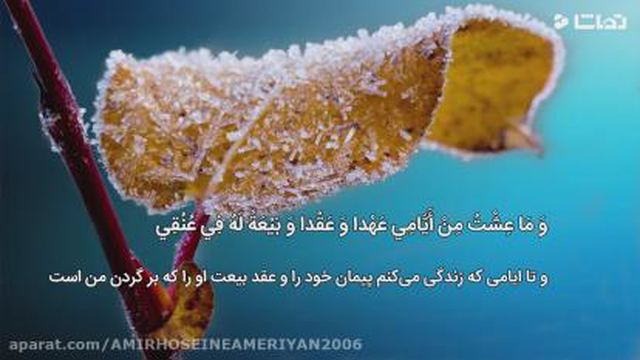 دعای عهد تصویری استاد فرهمند