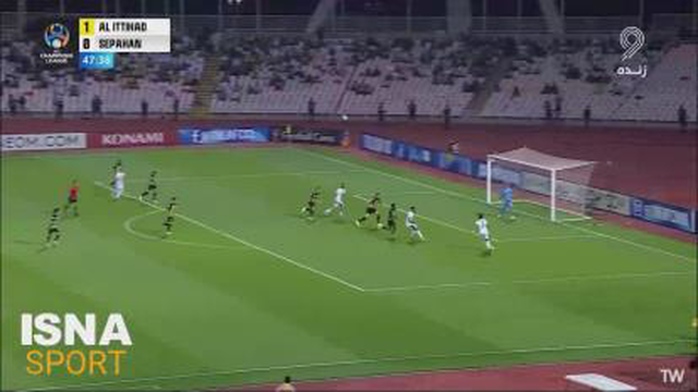 گل اول سپاهان به الاتحاد توسط رامین رضاییان در دقیقه 48