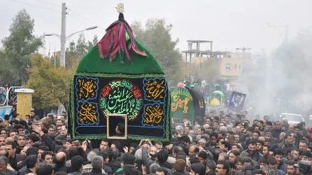 مراسم نخل گردانی شهرستان خمین در تاسوعا و عاشورای حسینی