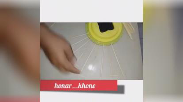 آموزش و خلاقیت در ساخت یک ساعت دیواری زیبا اونم با دورریزها 👌😍😍😍