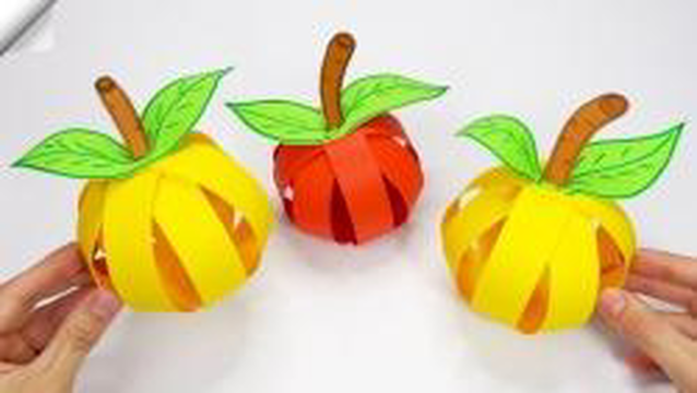 آموزش کاردستی سیب با کاغذ