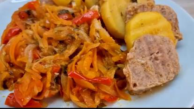 مخلوط سیب زمینی با گوشت