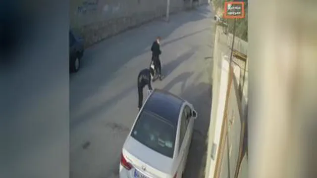 لحظه آتش زدن خودرو میلیاردی در بوشهر