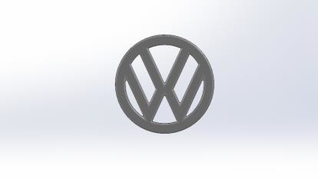 طراحی لوگوی شرکت بزرگ خودروسازی Volkswagen در نرم افزار SolidWorks