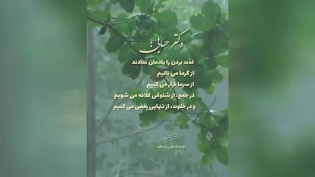 متن دلنوشته زیبا از دکتر حسابی