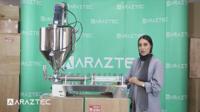 دستگاه پرکن مایعات رقیق و غلیظ پنوماتیک آرازتک