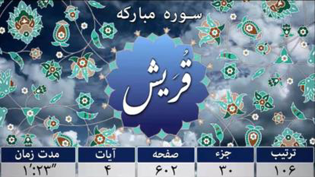 سوره قریش - ترجمه صوتی و تصویری 114 سوره قرآن مهر