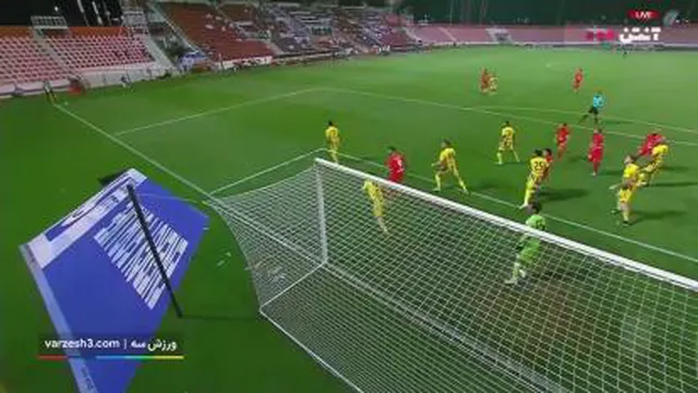 گل دوم شباب الاهلی به اتحاد کلبا توسط عزت اللهی
