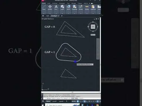نکات AutoCAD 04: نوع فاصله گپ #آموزش_AutoCAD #کوتاه #معماری