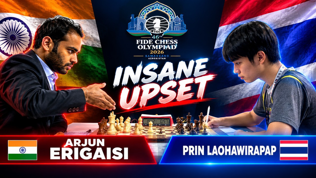 Arjun Erigaisi vs Prin Laohawirapap | INSANE Olympiad Upset! 🤯