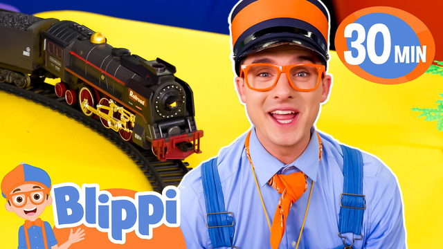 Blippi LOVES The Train! | Classic Blippi Adventures | Vehicle Videos for Kids | Moonbug Kids