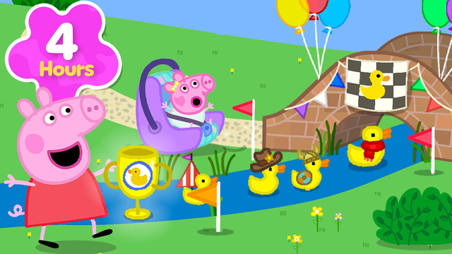 Peppa Pig WINS the DUCK RACE for Baby EVIE! 🦆🏆 | BRAND NEW Peppa Pig Full Episodes | 4 Hours