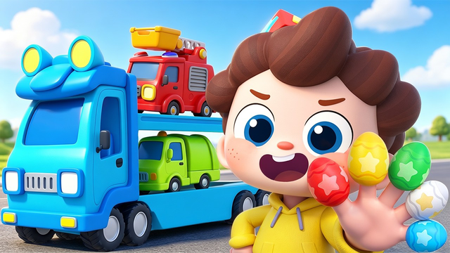 Finger Family Song with Street Vehicles | Learn Transportation | Nursery Rhyme & Kids Song | BabyBus
