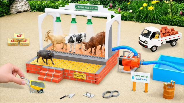 TOP Most Creative DIY Brick Cow Shower with Modern Sprinkler System | Fun Science Project