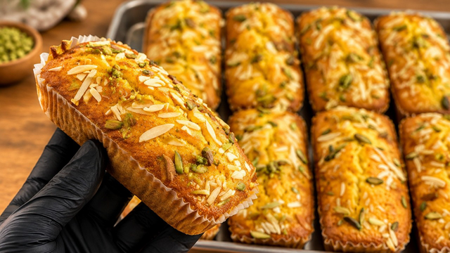 «دیگه برای تغذیه مدرسه کیک بازاری نخر! (کیک مینی‌لوف زعفرانی با مواد دم‌دستی)
