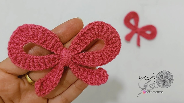 آموزش پاپیون تزئینی قلاببافی🎀 | آموزش قلاببافی | بافت فانتزی | تزئین بافتنی