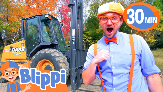 Blippi Rides The Forklift!! | Classic Blippi Adventures | Vehicle Videos for Kids | Moonbug Kids