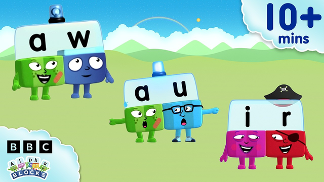 Long Vowels AU AW IR | Lesson Thirty - Phonics Made Easy | Alphablocks