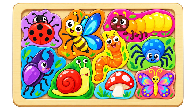 Animals in the Garden 🐞🐝🦋 | Learn Bugs & Insects With Puzzle For Kids 🐛🍄 | Guess the Tiny Animals 🤔