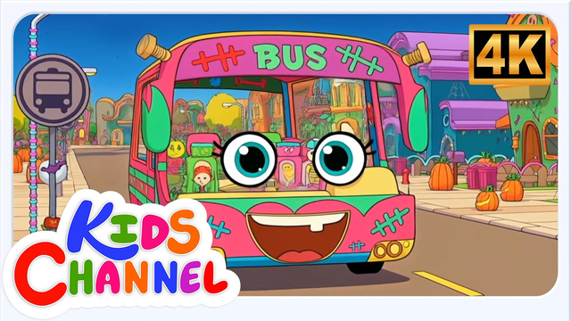Halloween Wheels On The Bus | Spooky Bus Ride For Kids | Halloween Songs For Toddlers