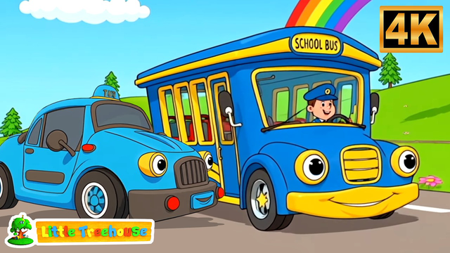 Wheels on the Vehicle Go Round and Round | Kids Songs & Rhymes