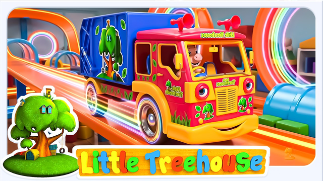 Wheels on the Garbage Truck Nursery Rhyme Cartoon by Little Treehouse